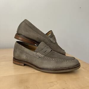 Sperry Gold Cup Exeter Penny Loafer Grey Leather Size 8 W Men’s